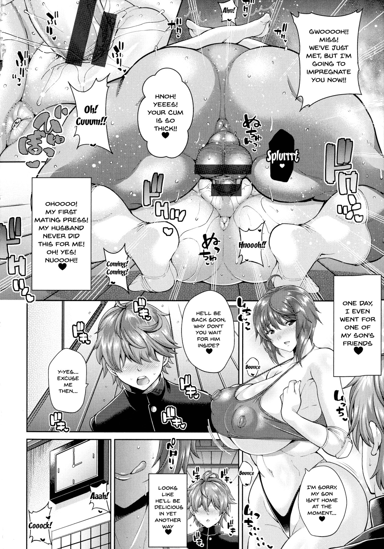 Hentai Manga Comic-Getting Hot and Sweaty With My Friend's Lewd Mom-Read-16